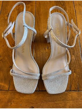✨ Stuart Weitzman Glitter Silver ✨